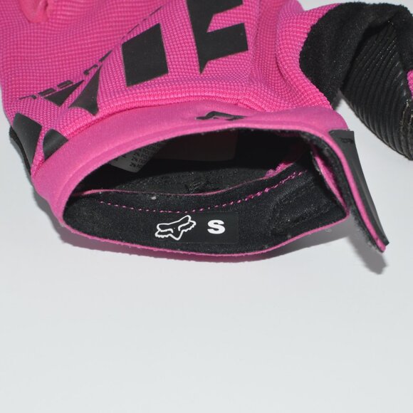 Womens Fox Pink Riding Gloves size S (nylon/polyurethane/polyester) - Picture 3 of 3